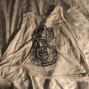 Tribal print crop top